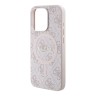 Guess для iPhone 13 Pro Max чехол PU 4G Colored ring Metal logo Pink (MagSafe)
