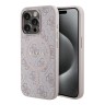 Guess для iPhone 13 Pro Max чехол PU 4G Colored ring Metal logo Pink (MagSafe)