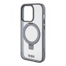 TUMI для iPhone 15 Pro чехол PC/TPU + Ring stand Hard Transp/Black (MagSafe)