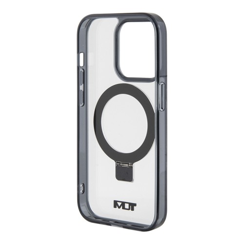 TUMI для iPhone 15 Pro чехол PC/TPU + Ring stand Hard Transp/Black (MagSafe)