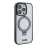 TUMI для iPhone 15 Pro чехол PC/TPU + Ring stand Hard Transp/Black (MagSafe)