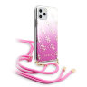 Чехол Guess 4G Cord collection Hard Gradient для iPhone 11 Pro Max, со шнурком, розовый