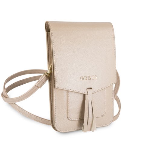 Guess Wallet Bag Saffiano look сумка для телефона, бежевая