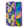 Guess для iPhone 16 Pro Max чехол PC/TPU Flowers Invisible Ring Yellow (MagSafe)