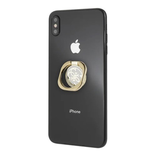 Кольцо держатель Guess 4G Metal ring stand для телефона, белый/золото