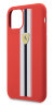 Чехол Ferrari On Track Silicone Hard Stripes для iPhone 11 Pro Max, красный