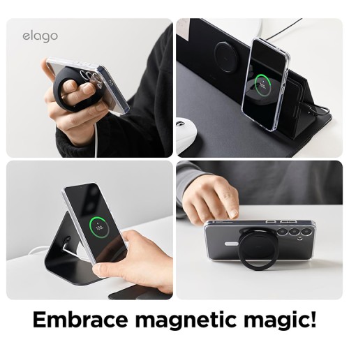 Elago для Galaxy S24 чехол HYBRID (pc/tpu) Clear (Magnetic)