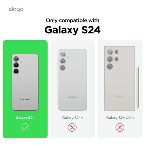 Elago для Galaxy S24 чехол HYBRID (pc/tpu) Clear (Magnetic)