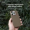 Elago для iPhone 16 Pro чехол PU Leather Taupe (MagSafe)
