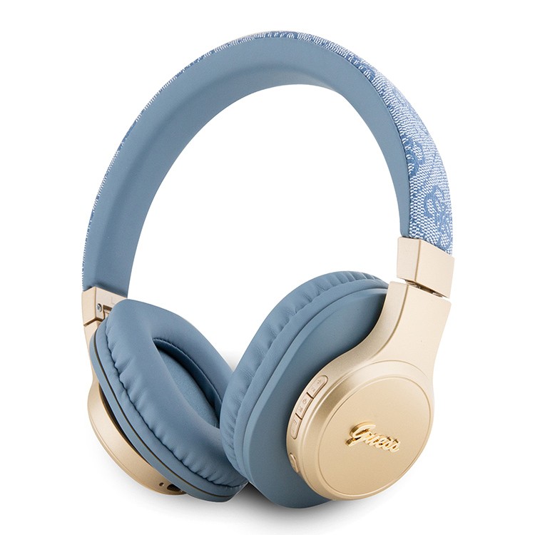 Guess Bluetooth Headphones Sound PU 4G Script Metal Logo Blue