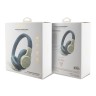 Guess наушники беспроводные накладные Bluetooth Headphones Sound PU 4G Script Metal Logo Blue