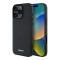 DKNY для iPhone 16 Pro Max чехол PU Grained leather Metal logo Hard Black (MagSafe)