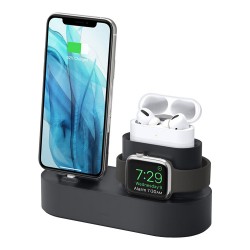 Подставка Elago 3-in-1 для Airpods Pro/iPhone/Apple Watch, чёрная