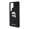 Karl Lagerfeld для Galaxy S25 Ultra чехол PU Grained Monogram NFT Karl metal Head Hard Black