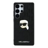 Karl Lagerfeld для Galaxy S25 Ultra чехол PU Grained Monogram NFT Karl metal Head Hard Black