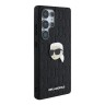 Karl Lagerfeld для Galaxy S25 Ultra чехол PU Grained Monogram NFT Karl metal Head Hard Black