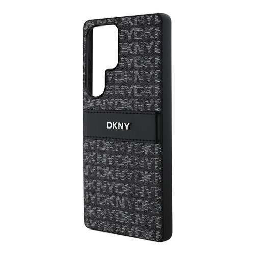 DKNY для Galaxy S25 Ultra чехол PU Repeat texture Tonal stripe Metal logo Hard Black