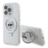 (Уценка) Karl Lagerfeld для iPhone 14 Pro Max чехол PC/TPU + Ring stand NFT Choupette head (MagSafe)