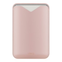 Uniq картхолдер Lyden EVO магнитный кожаный с подставкой для телефона, Blush Pink