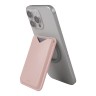 Uniq картхолдер Lyden EVO магнитный кожаный с подставкой для телефона, Blush Pink