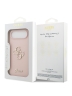 Guess для iPhone Air чехол Liquid silicone 4G Big and Script metal logo Hard Pink
