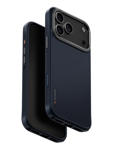 Uniq для iPhone 17 Pro Max чехол KEVA Kevlar Trance Blue (MagSafe)