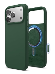 Elago для iPhone 17 Pro Max чехол Magnetic Silicone Alpine Green (MagSafe)