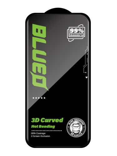 BlueO стекло защитное для iPhone 17 Pro Max/16 Pro Max, 3D Curved Hot Bending Self-Adhensive Blk (+installer)