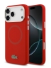 Lacoste для iPhone 17 Pro Max чехол Liquid silicone Lacquer Metal logo & Cam Hard Red (MagSafe)
