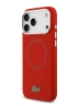 Lacoste для iPhone 17 Pro Max чехол Liquid silicone Lacquer Metal logo & Cam Hard Red (MagSafe)