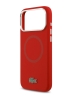 Lacoste для iPhone 17 Pro Max чехол Liquid silicone Lacquer Metal logo & Cam Hard Red (MagSafe)