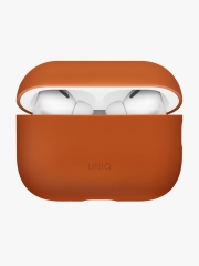 Uniq для Airpods Pro 3 чехол LINO Liquid silicone with handstrap Sunset Orange