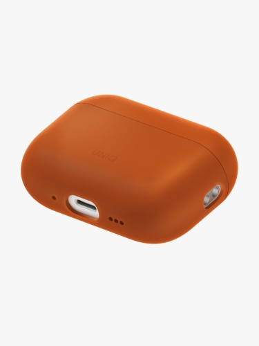 Uniq для Airpods Pro 3 чехол LINO Liquid silicone with handstrap Sunset Orange