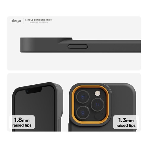 Чехол Elago GLIDE для iPhone 13 Pro Max, серый/желтый