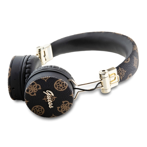 Guess наушники беспроводные накладные Bluetooth HP Round ENC Peony with Script Metal Logo Black