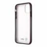 Чехол BMW M-Collection Transparent Hard Metal effect для iPhone 11, черная рамка