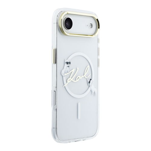 Karl Lagerfeld для iPhone Air чехол IML NFT Choupettes Script logo Metal Cam белый (MagSafe)