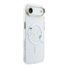 Karl Lagerfeld для iPhone Air чехол IML NFT Choupettes Script logo Metal Cam белый (MagSafe)
