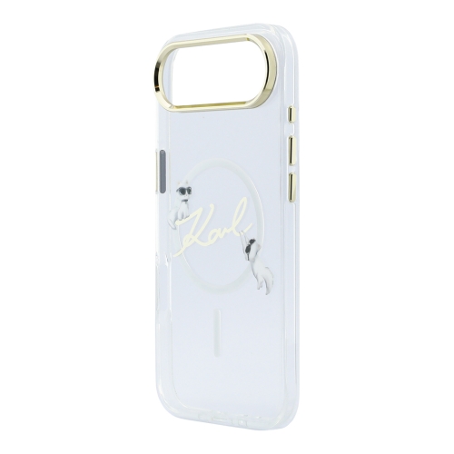 Karl Lagerfeld для iPhone Air чехол IML NFT Choupettes Script logo Metal Cam белый (MagSafe)