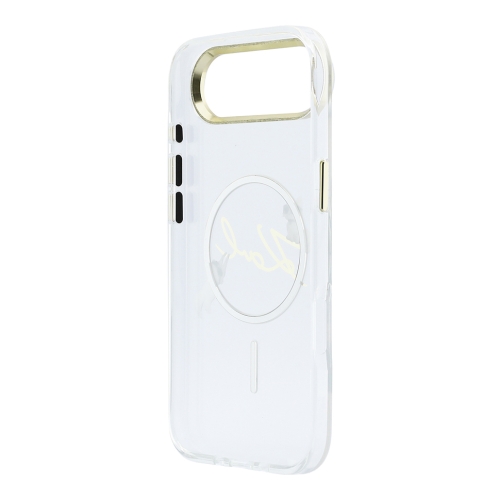 Karl Lagerfeld для iPhone Air чехол IML NFT Choupettes Script logo Metal Cam белый (MagSafe)