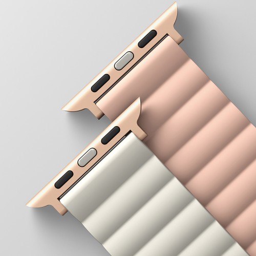 Ремешок Uniq Revix reversible Magnetic для Apple Watch 42-41-40 mm, розовый/бежевый