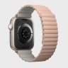 Ремешок Uniq Revix reversible Magnetic для Apple Watch 42-41-40 mm, розовый/бежевый