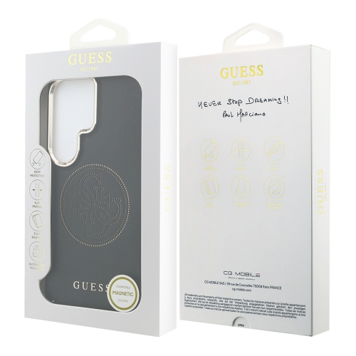 Guess для Galaxy S26 Ultra чехол PU with Perforated 4G logo Metal camera Hard Black (MagSafe)