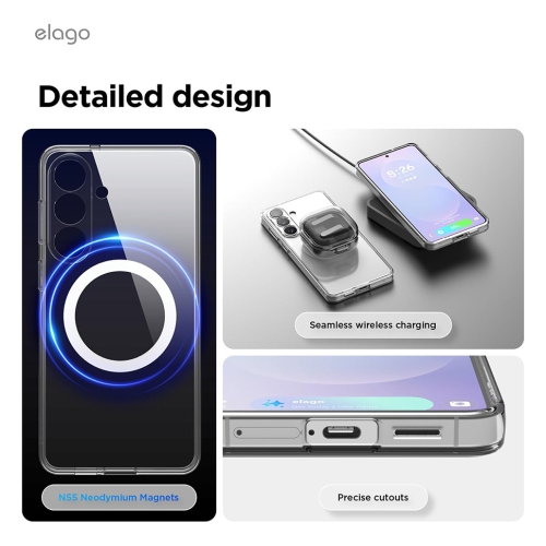 Elago для Galaxy S26+ чехол Magnetic HYBRID (pc/tpu) Clear (MagSafe)