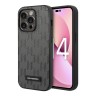 Karl Lagerfeld чехол PU Saffiano Monogram w Metal logo Hard для iPhone 14 Pro, серый