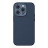 Чехол Baseus Liquid Silica Gel case +Tempered glass для iPhone 14 Pro, синий