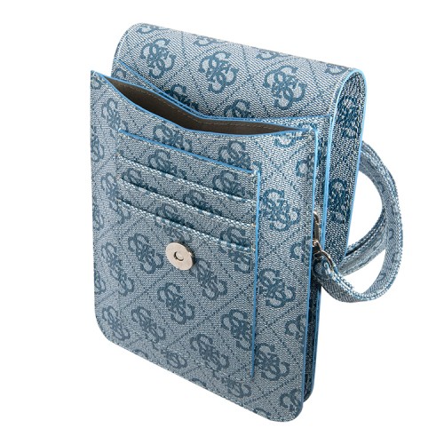 Сумка Guess Wallet Bag 4G Big with Triangle logo для смартфонов, голубая