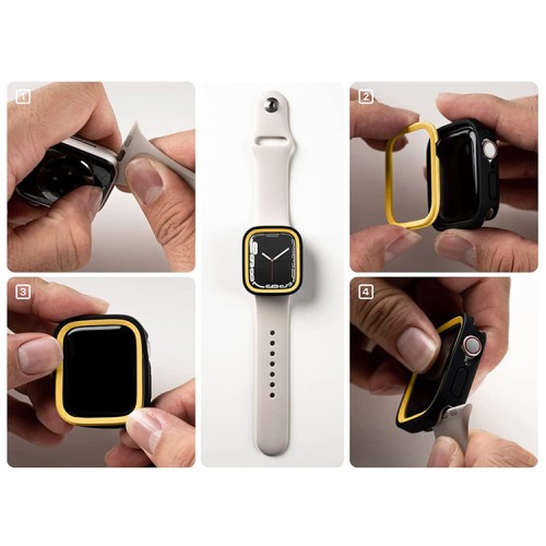 Чехол Elago DUO case для Apple Watch 45/44 мм, прозрачный/фиолетовый