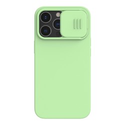Чехол Nillkin CamShield Silky Magnetic Silicone для iPhone 13 Pro Max, Mint Green (magsafe)