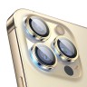 BLUEO Camera Lens PVD stainless steel для камеры iPhone 13 Pro | 13 Pro Max, Gold (3 шт +installer)